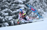 Alexis Pinturault lors de la 1re manche du slalom de géant de Lenzerheide, en Suisse, le 20 mars 2021 