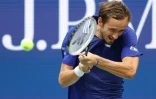 Le Russe Daniil Medvedev, lors de sa demi-finale de l'US Open contre le Canadien Félix Auger-Aliassime, le 10 septembre 2021 à à New York