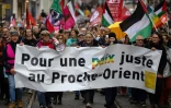 Rassemblement pro-palestinien à Brest (Finistère) le le 28 octobre 2023