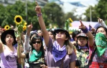 Manifestation à l'occasion de la Journée internationale des droits des femmes, le 8 mars 2020 à Guatemala, 