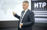 Kirill Zalesski, vice-président du "Parc des hautes technologies" , lors d'une interview avec l'AFP à Minsk, le 27 janvier 2025 au Bélarus