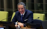 Rafael Mariano Grossi, directeur général de l'Agence internationale de l'énergie atomique (AIEA), lors d'une audition au siège de l'ONU pour le poste de secrétaire général, le 21 avril 2026 à New York