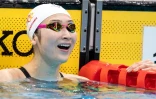 La Japonaise Rikako Ikee, atteinte de leucémie, s'est qalifiée pour les JO de Tokyo via les Championnats de natation, le 4 avril 2021 au centre aquatique olympique