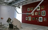Photo fournie par le musée Sursock montrant une salle d'exposition ravagée par l'explosion du port de Beyrouth, le 8 août 2020