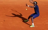 Le Français Gaël Monfils, lors de son match contre le Tchèque Jiri Vesely, lors du tournoi de Monte-Carlo, le 14 avril 2016