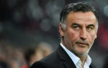 L'entraîneur de Lille Christophe Galtier suit le match de C1 contre Valence au stade Pierre-Mauroy, le 23 octobre 2019