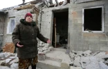 Dégâts causés par des bombardements à Avdiivka, dans l'est séparatiste prorusse de l'Ukraine, le 2 février 2017