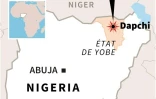 Carte de localisation de Dapchi, dans l'Etat de Yobe au Nigeria