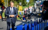 Le président du Conseil européen, Donald Tusk, à son arrivée au sommet de Tallin, le 29 septembre 2017