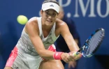 Garbine Muguruza lors de son match contre Anastasija Sevastova à l'US Open de tennis le 31 août 2016 à New York