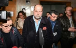 Eric Dupond-Moretti quitte le tribunal d'Aix-en-Provence, le 5 avril 2019