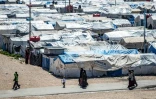 Des femmes et des enfants dans le camp de Roj dans le nord-est de la Syrie, le 28 mars 2021