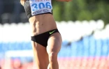 La spécialiste du saut en longueur russe, Darya Klishina, lors des Championnats de Russie d'athlétisme, le 21 juin 2016 à Cheboksary 
