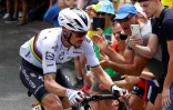 Le Français Julian Alaphilippe, lors de la 11e étape du Tour de France, disputée entre Sorgues et Malaucène, le 7 juillet 2021