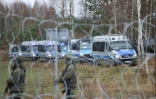 Les forces de l'ordre polonaise à la frontière entre le Bélarus et la Pologne, le 8 novembre 2021