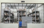 Des détenus dans une cellule du Cecot, le 4 avril 2025 à Tecoluca, au Salvador