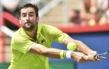 Le Croate Marin Cilic face à l'Américain Bradley Klahn au 1er tour du Masters 1000 de Montréal, le 6 août 2019 