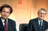 Ernest-Antoine Seillière (d) et Jean-Bernard Lafonta lors d'une assemblée générale des actionnaires de Wendel, le 9 juin 2008 à Paris