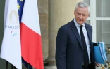 Le ministre de l'Economie et des Finances Bruno Le Maire à la sortie de l'Elysée, le 20 mars 2024 à Paris