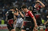Le dépit des Toulousais, dont le demi de mêlée Antoine Dupont (c) battus par Castres en demi-finale du Top 14, le 17 juin 2022 à Nice