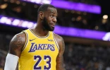 LeBron James avec les Los Angeles Lakers à Las Vegas le 10 octobre 2018