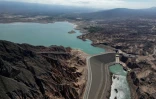 Vue aérienne du barrage d'Ullum à San Juan, en Argentine, le 25 avril 2026