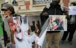 Des manifestants protestent le 26 octobre 2018, devant l'ambassade saoudienne à Paris, contre le meurtre du journaliste Jamal Khashoggi