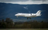 L'avion gouvernemental algérien qui avait transporté le président Bouteflika à Genève, arrive de nouveau en Suisse le 10 mars 2019