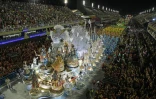 Char de l'école de samba Grande Rio au défilé de Rio de Janeiro, le 23 février 2020