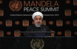 Le président iranien Hassan Rohani, lors d'un sommet en l'honneur de Nelson Mandela, le 24 septembre 2018 à New York, à la veille de l'ouverture de la 72e Assemblée générale annuelle de l'ONU
