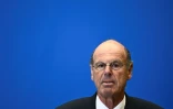 Le ministre de l'Economie Eric Lombard, lors d'une conférence de presse, le 15 mai 2025 à Paris