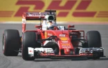 L'Allemand Sebastian Vettel au volant de sa Ferrari lors du GP de Russie, le 1er mai à Sotchi 