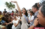 Jeudi 20 décembre 2007 -

Valérie Bègue, Miss Réunion 2007 et Miss France 2008, de retour dans son île