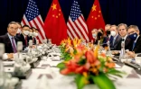 Réunion des délégations chinoise et américaine dans l'île indonésienne de Bali, le 9 juillet 2022