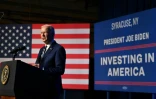 Joe Biden lors d'un discours Ă Syracuse (Etat de New York), le 25 avril 2024