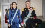 Le prince héritier Frederik du Danemark et son épouse la princesse Mary, le 3 janvier 2024 au château de Christiansborg, à Copenhague