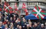 Manifestation de partisans de l'ETA le 17 avril 2016 pour demander le rapprochement géographique de détenus membres de l'organisation