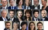 De G à D et de haut en bas: Jean Castex; Gérald Darmanin; Florence Parly; Bruno Le Maire; Eric Dupond-Moretti; Elisabeth Borne; Jean-Yves Le Drian; Olivier Veran; Barbara Pompili; Roseline Bachelot; Julien Denormandie; Jean-Michel Blanquer; Sébastien Lecornu; Jacqueline Gourault; Frédérique Vidal; Amélie de Montchalin et Annick Girardin