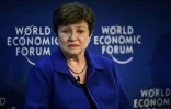 La directrice du Fonds monétaire international (FMI), Kristalina Georgieva, au Forum économique de Davos, le 23 mai 2022 en Suisse
