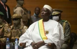 Le président de transition Bah Ndaw lors de sa prise de fonctions, à Bamako le 25 septembre 2020