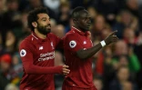 Mohamed Salah et Sadio Mané, attaquants de Liverpool, le 26 avril 2019 à Liverpool