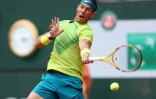 Rafael Nadal lors de sa victoire au premier tour de Roland-Garros contre l'Australien Jordan Thompson le 23 mai 2022 à Paris