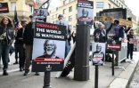 Manifestation de soutien au fondateur américano-canadien de l'ONG Sea Shepherd Paul Watson, près de l'ambassade du Danemark à Paris le 23 septembre 2024