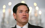 Le secrétaire d'État américain Marco Rubio s'exprime lors de sa rencontre avec le ministre espagnol des Affaires étrangères Jose Manuel Albares au département d'État à Washington, le 22 mai 2025