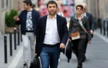 Le coordinateur national du PCF Igor Zamichiei arrive au siège de LFI, le 29 avril 2022