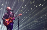 Radiohead sur la scène du festival californien Coachella, à Indio, le 14 avril 2017