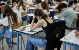 Pendant l'épreuve de philosophie du bac à Quimper, le 15 juin 2026