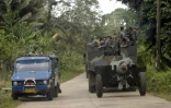 Patrouille militaire le 12 février 2009 sur l'île de Jolo aux Philippines