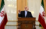 Le chef de la diplomatie iranienne Mohammad Javad Zarif lors d'une conférence de presse, le 13 février 2019 à Téhéran