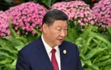 Le président chinois Xi Jinping (C) prononce un discours lors du sommet du Forum sur la coopération Chine-Afrique, à Pékin le 5 septembre 2024
